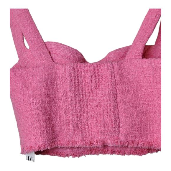 Zara Textured Bustier Top Pink Sweetheart Neckline Women's‎ Size Medium NWT - Picture 15 of 15